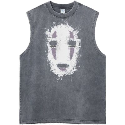 No-Face Spirited Away Studio Ghibli Anime Streetwear Vintage Unisex Tank Top