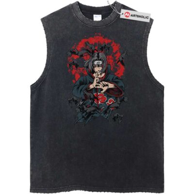 Itachi Uchiha Naruto Anime Vintage Unisex Tank Top