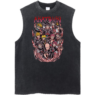 Akatsuki x Main Characters Anime Vintage Unisex Tank Top