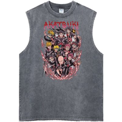 Akatsuki x Main Characters Anime Vintage Unisex Tank Top