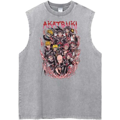 Akatsuki x Main Characters Anime Vintage Unisex Tank Top