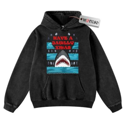 Shark Hoodie, Jaws Hoodie, Christmas Hoodie, Vintage Hoodie, Christmas Movie Christmas Hoodie