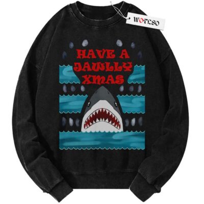 Shark Sweater, Jaws Sweater, Christmas Sweater, Vintage Sweater, Christmas Movie Christmas Sweater