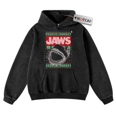 Shark Hoodie, Jaws Hoodie, Christmas Hoodie, Vintage Hoodie, Christmas Movie Christmas Hoodie