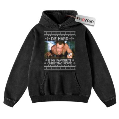 Yippee Ki‐Yay Hoodie, Die Hard Hoodie, Christmas Hoodie, Vintage Hoodie, Christmas Movie Christmas Hoodie