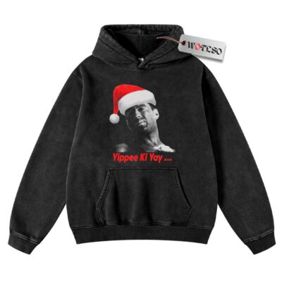 Yippee Ki‐Yay Hoodie, Die Hard Hoodie, Christmas Hoodie, Vintage Hoodie, Christmas Movie Christmas Hoodie