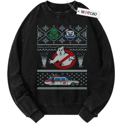 Marshmallow Sweater, Ghostbusters Sweater, Christmas Sweater, Vintage Sweater, Christmas Movie Christmas Sweater