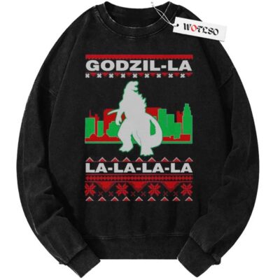 Sweater, Godzilla Sweater, Christmas Sweater, Vintage Sweater, Christmas Movie Christmas Sweater