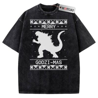 Vintage Tee, Godzilla Vintage Tee, Christmas Vintage Tee, Vintage Vintage Tee, Christmas Movie Christmas Vintage Tee