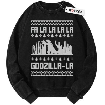 Sweater, Godzilla Sweater, Christmas Sweater, Vintage Sweater, Christmas Movie Christmas Sweater