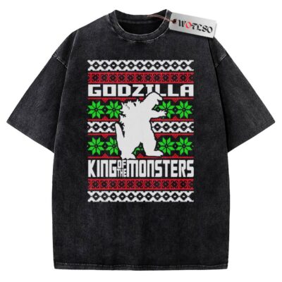 Vintage Tee, Godzilla Vintage Tee, Christmas Vintage Tee, Vintage Vintage Tee, Christmas Movie Christmas Vintage Tee