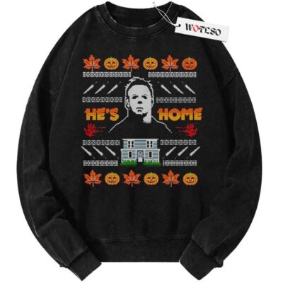 Michael Myers Sweater, Halloween Sweater, Christmas Sweater, Vintage Sweater, Christmas Movie Christmas Sweater