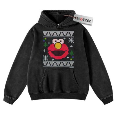 Elmo Hoodie, Sesame Street Hoodie, Christmas Hoodie, Vintage Hoodie, Christmas Movie Christmas Hoodie