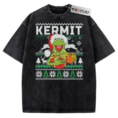 Kermit the Frog Vintage Tee, Sesame Street Vintage Tee, Christmas Vintage Tee, Vintage Vintage Tee, Christmas Movie Christmas Vintage Tee