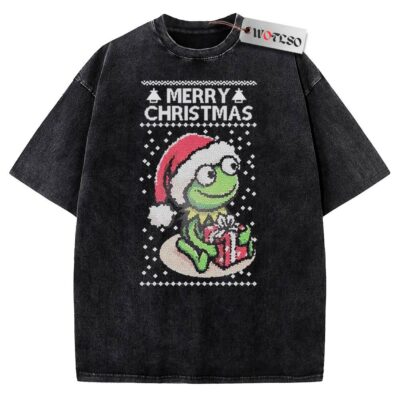 Kermit the Frog Vintage Tee, Sesame Street Vintage Tee, Christmas Vintage Tee, Vintage Vintage Tee, Christmas Movie Christmas Vintage Tee