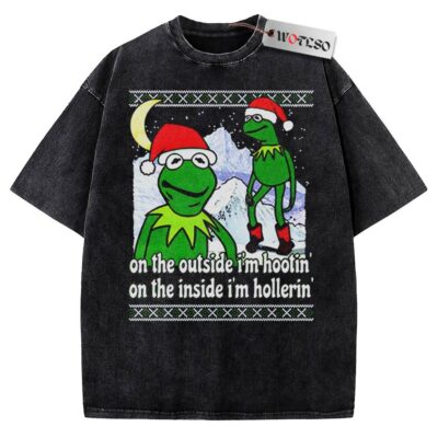 Kermit the Frog Vintage Tee, Sesame Street Vintage Tee, Christmas Vintage Tee, Vintage Vintage Tee, Christmas Movie Christmas Vintage Tee