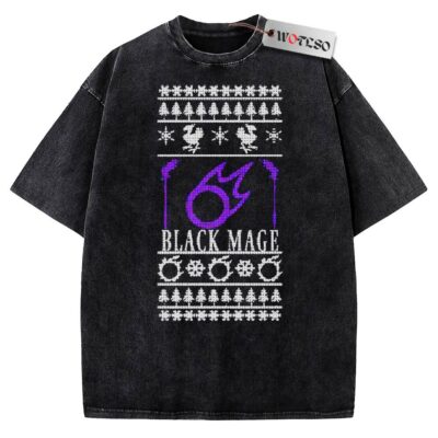 Final Fantasy – Final Fantasy XIV Black Mage Ugly Christmas Vintage Tee