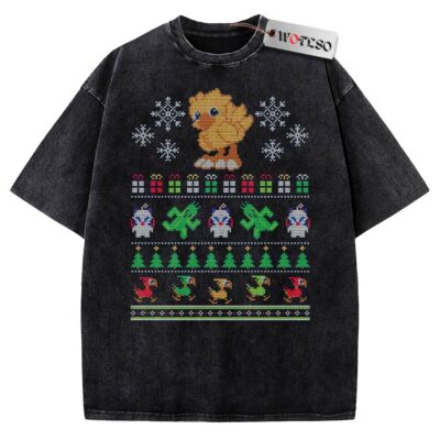 Final Fantasy VII Ugly Christmas Vintage Tee