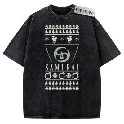 Final Fantasy XIV Samurai Ugly Christmas Vintage Tee