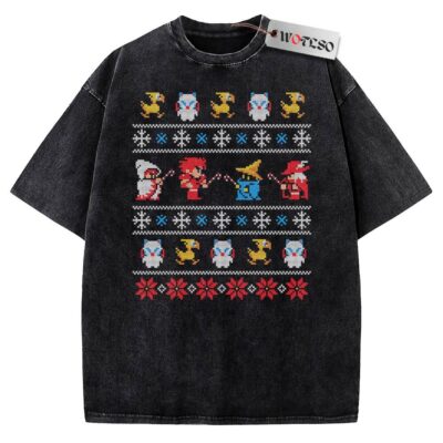 Final Fantasy VII Ugly Christmas Vintage Tee