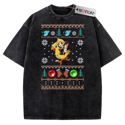 Final Fantasy VII Ugly Christmas Vintage Tee