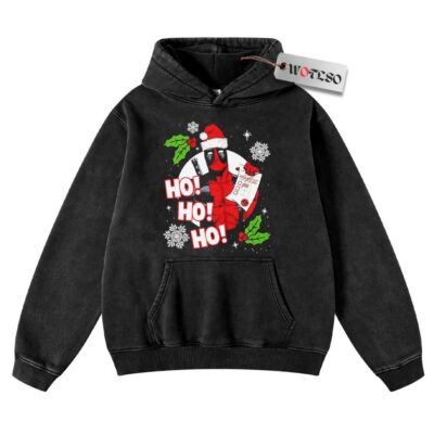 Hoodie, Deadpool Hoodie, Christmas Hoodie, Vintage Hoodie, Christmas Movie Christmas Hoodie