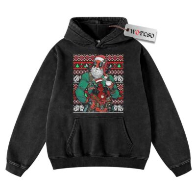 Hoodie, Deadpool Hoodie, Christmas Hoodie, Vintage Hoodie, Christmas Movie Christmas Hoodie