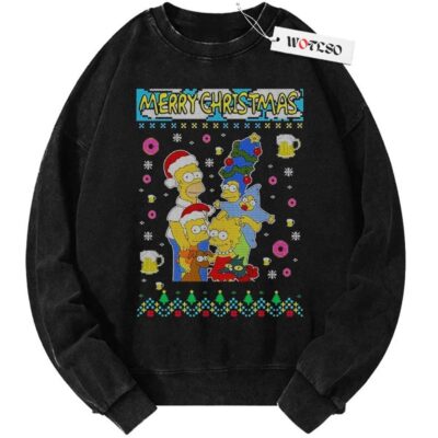 Simpsons Sweater, The Simpsons Sweater, Christmas Sweater, Vintage Sweater, Christmas Movie Christmas Sweater