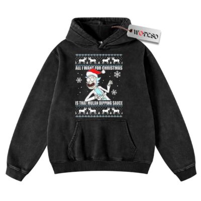 Hoodie, Rick and Morty Hoodie, Christmas Hoodie, Vintage Hoodie, Christmas Movie Christmas Hoodie