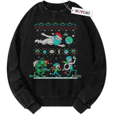 Sweater, Rick and Morty Sweater, Christmas Sweater, Vintage Sweater, Christmas Movie Christmas Sweater