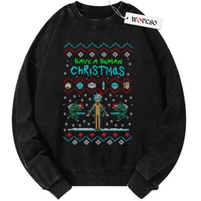 Sweater, Rick and Morty Sweater, Christmas Sweater, Vintage Sweater, Christmas Movie Christmas Sweater