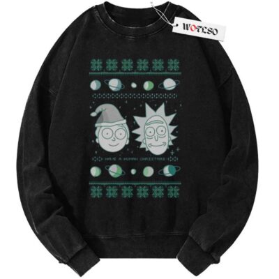 Sweater, Rick and Morty Sweater, Christmas Sweater, Vintage Sweater, Christmas Movie Christmas Sweater