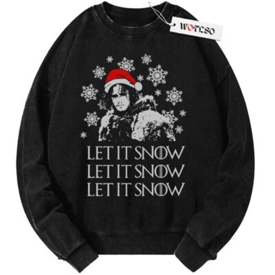 Let It Snow Sweater, Game of Thrones Sweater, Christmas Sweater, Vintage Sweater, Christmas Movie Christmas Sweater