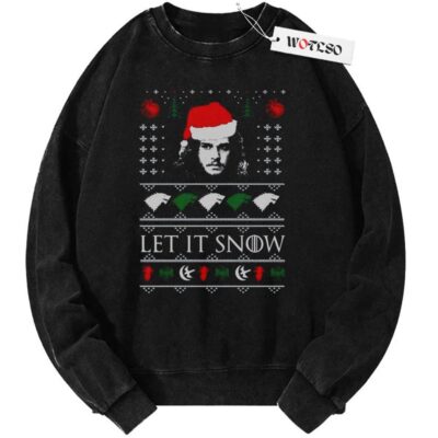 Let It Snow Sweater, Game of Thrones Sweater, Christmas Sweater, Vintage Sweater, Christmas Movie Christmas Sweater