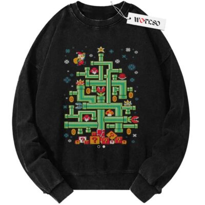 Mario Sweater, Supper Mario Sweater, Christmas Sweater, Vintage Sweater, Christmas Movie Christmas Sweater