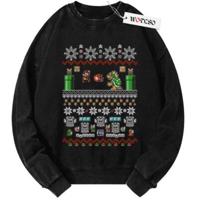 Mario Sweater, Supper Mario Sweater, Christmas Sweater, Vintage Sweater, Christmas Movie Christmas Sweater