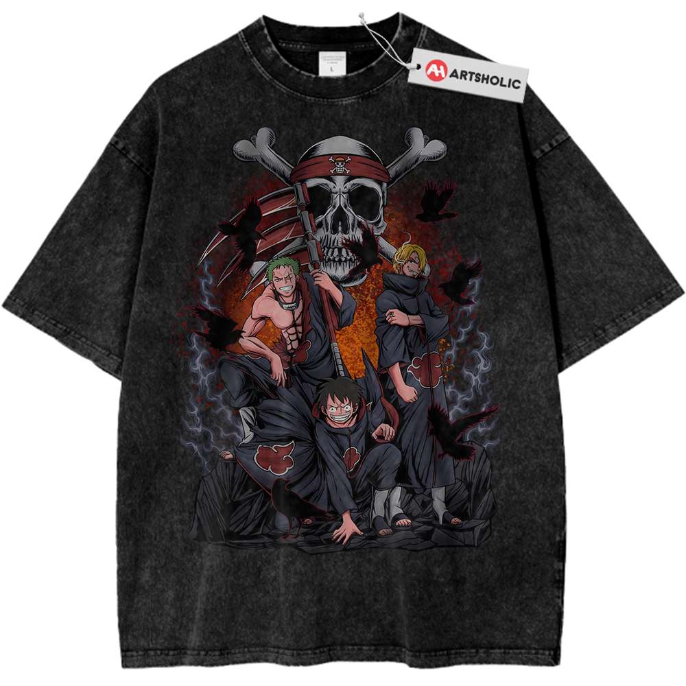 Akatsuki x One Piece Shirt, Anime Shirt, Vintage Tee