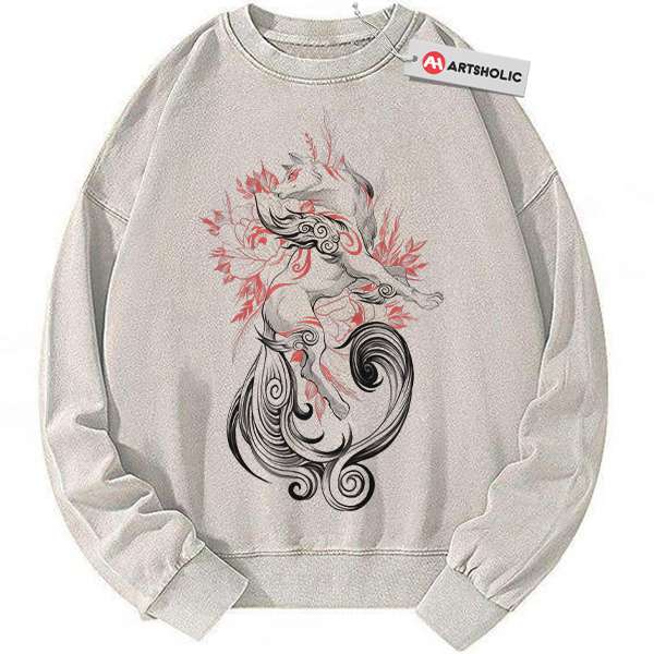 Amaterasu Sweatshirt, Okami Sweatshirt, Game Sweatshirt, Vintage Sweater