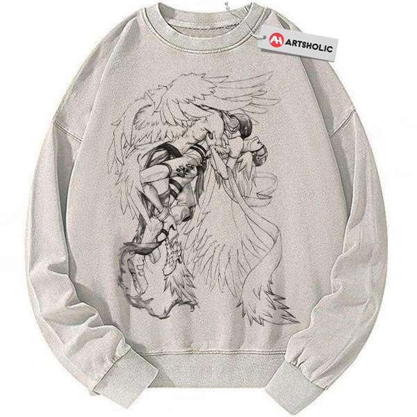 Angewomon and Angemon Sweatshirt, Digimon Sweatshirt, Anime Sweatshirt, Vintage Sweater