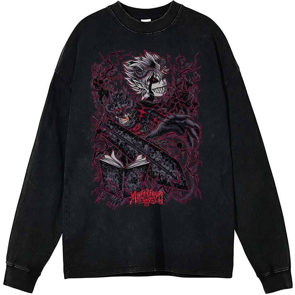 Asta Long Sleeve, Black Clover Long Sleeve, Anime Long Sleeve, Vintage Long Sleeve Tee