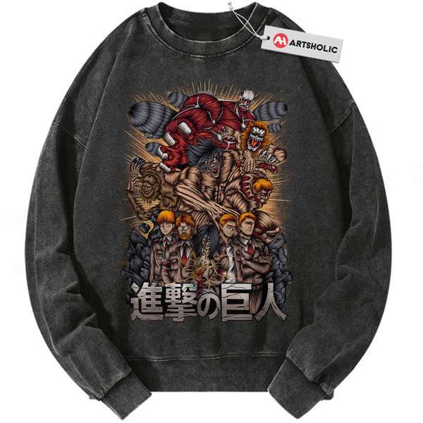 Attack On Titan Sweatshirt, AOT Sweatshirt, Anime Sweatshirt, Vintage Sweater