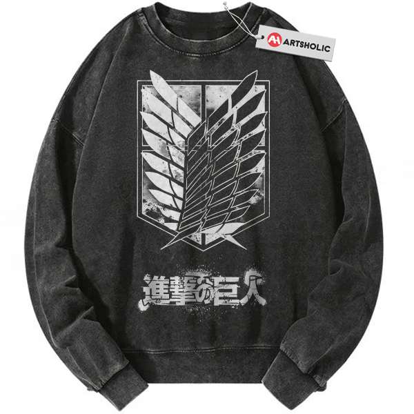 Attack On Titan Sweatshirt, AOT Sweatshirt, Anime Sweatshirt, Vintage Sweatshirt