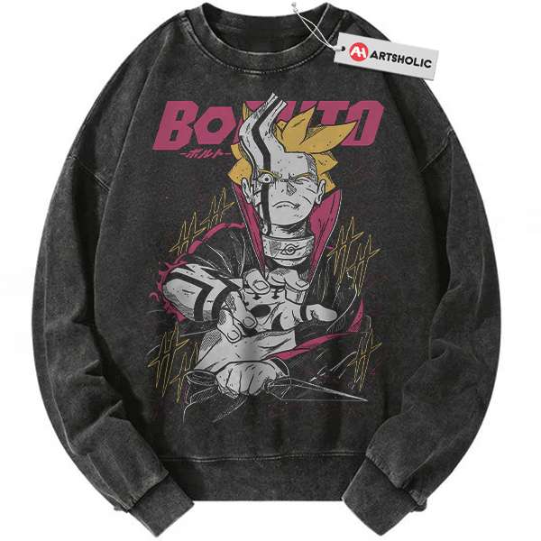 Boruto Sweatshirt, Naruto Sweatshirt, Anime Sweatshirt, Vintage Sweater