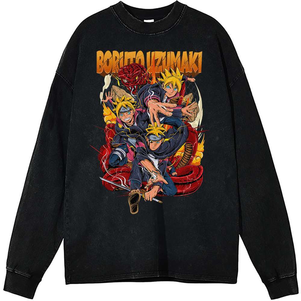 Boruto Uzumaki Long Sleeve, Naruto Long Sleeve, Anime Long Sleeve, Vintage Long Sleeve Tee