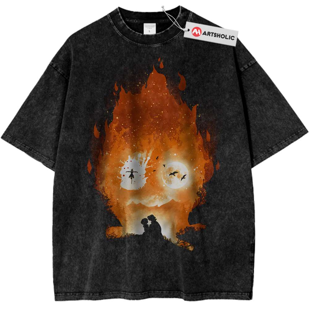 Calcifer Shirt, Howl's Moving Castle Shirt, Studio Ghibli Shirt, Anime Shirt, Vintage T-Shirt