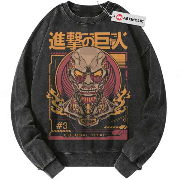 Colossal Titan Sweatshirt, Attack On Titan Sweatshirt, AOT Sweatshirt, Anime Sweatshirt, Vintage Sweatshirt