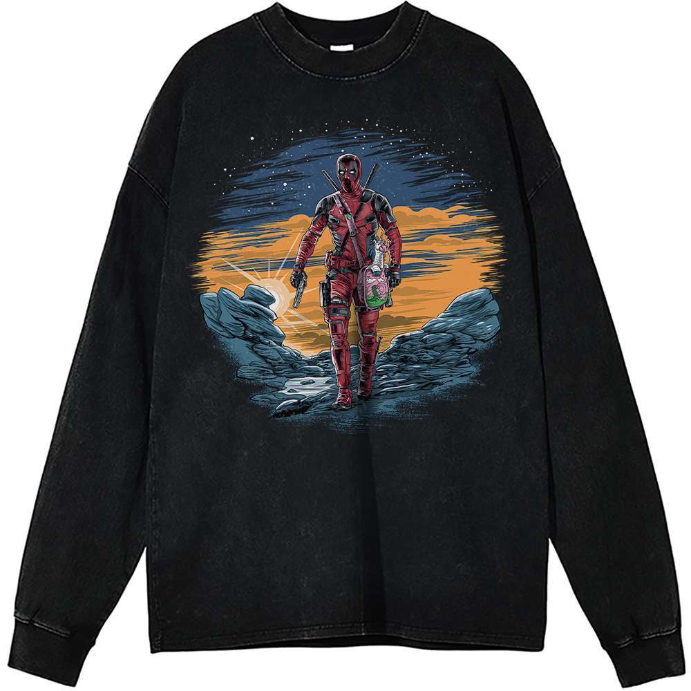 Deadpool Long Sleeve, Marvel Comics Long Sleeve, Vintage Long Sleeve Tee