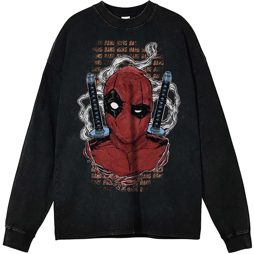 Deadpool Long Sleeve, Marvel Comics Long Sleeve, Vintage Long Sleeve Tee