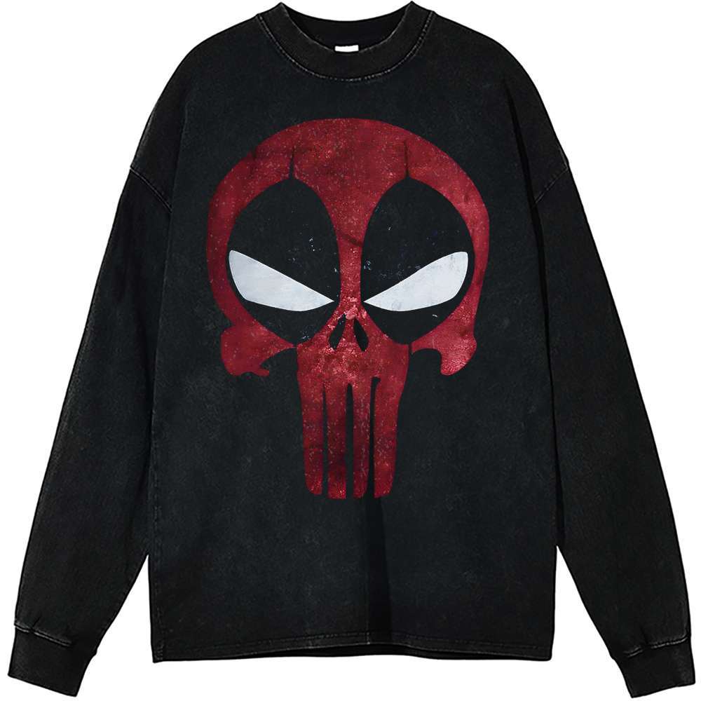 Deadpool x Punisher Long Sleeve, Marvel Comics Long Sleeve, Vintage Long Sleeve Tee