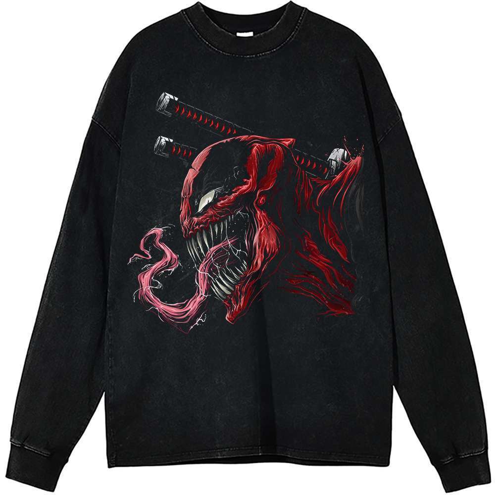 Deadpool x Venom Long Sleeve, Marvel Comics Long Sleeve, Vintage Long Sleeve Tee